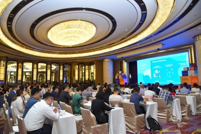 Men having speech on stage