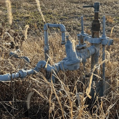 An orphaned oil and gas well