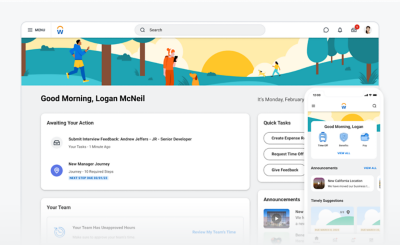 People experience home page showing suggested tasks, journeys, and most used apps.