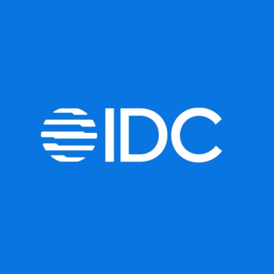 IDC标志蓝色背景