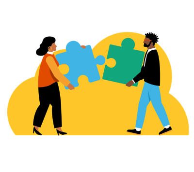 拼在一起的拼图