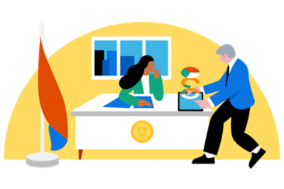 两个人在政府部门工作