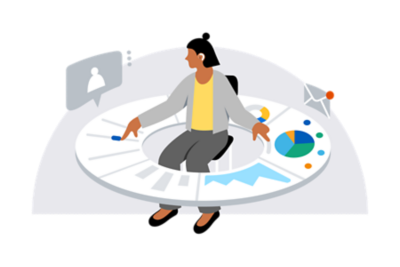 Image of person at desk. 