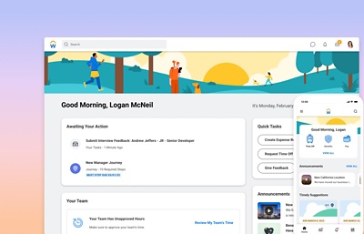 Screenshot of Employee Experience dashboard showing career and progress check-ins widgets.