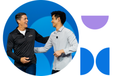 Carl Eschenbach et un participant à Workday DevCon