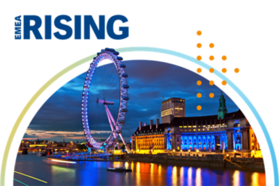 Attendees watching a presentation at Workday Rising Europe