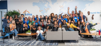 A group photo of employees at Workday.