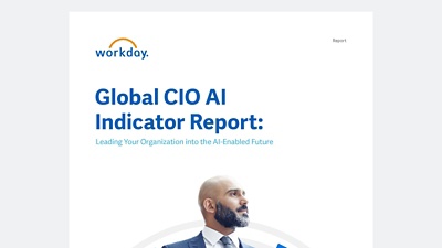 Image of cover of Global CIO AI Indicator Report from Workday. 