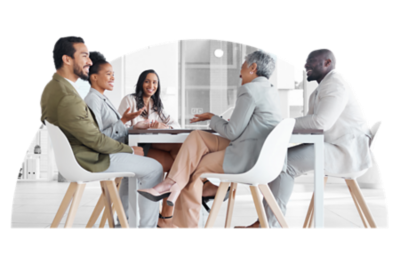 People gathered around a table.