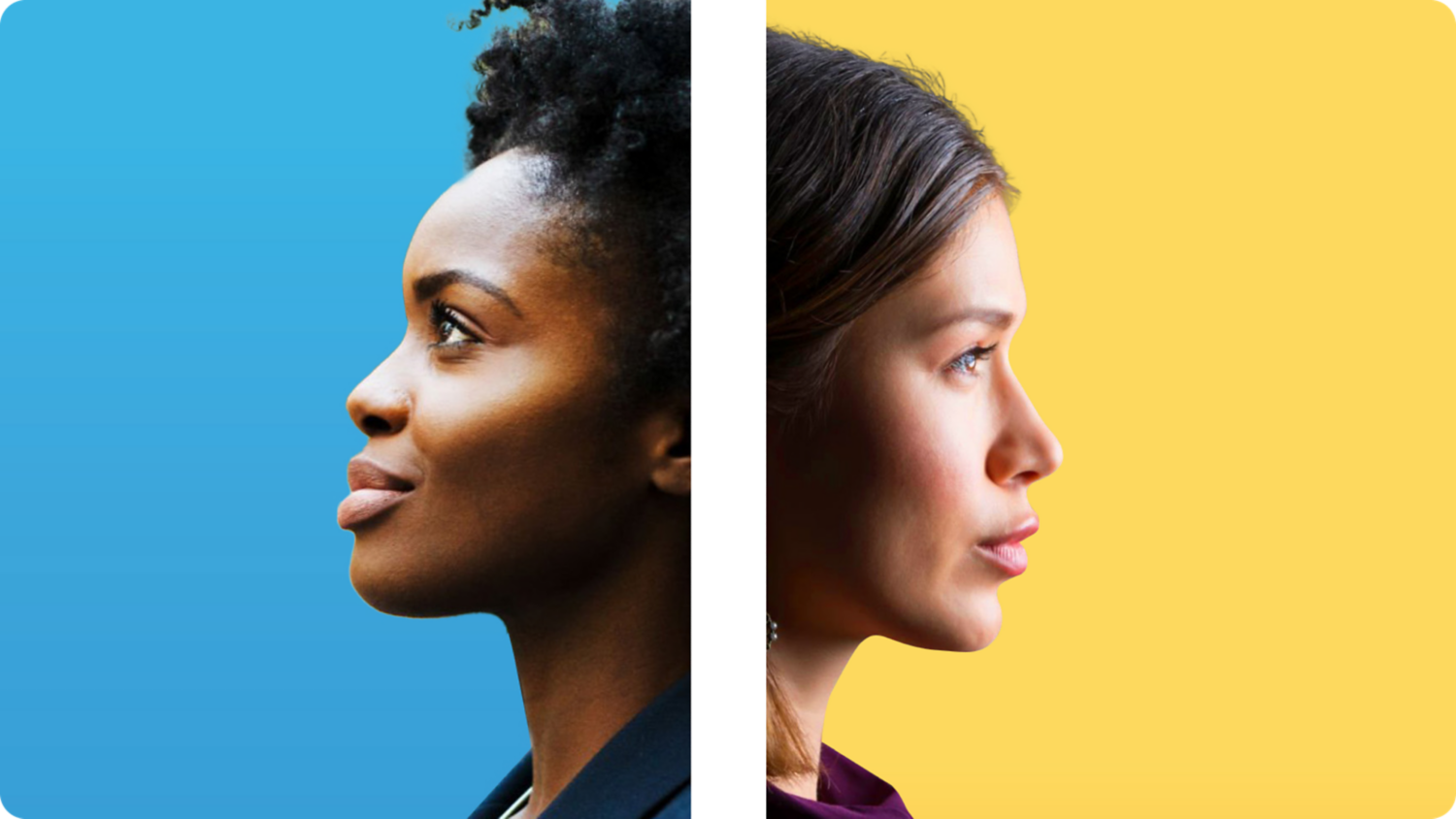 Reprsentation de deux femmes situes de part et d'autre du foss de confiance envers l'IA.