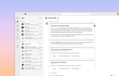 A screenshot of the Career Guide showing how employees can easily find new roles internally by getting personalized job opportunities through the career guide.