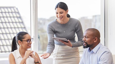 People meeting onsite.