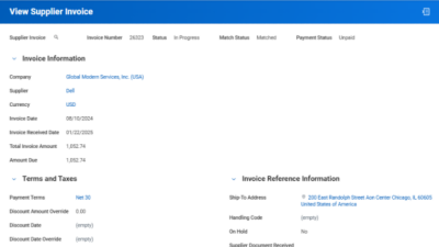 Touchless Supplier Invoices
