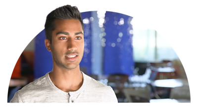 Male intern at Workday.