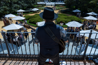 Man playing  a guitar 