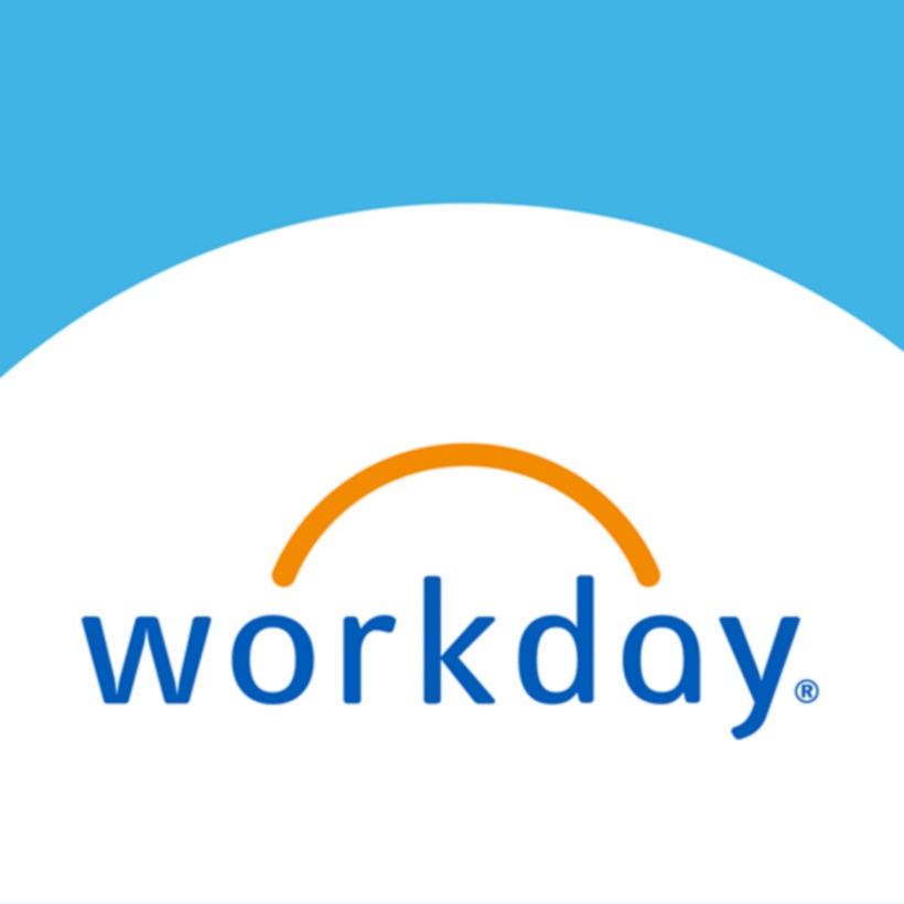 Workday logo with light blue background