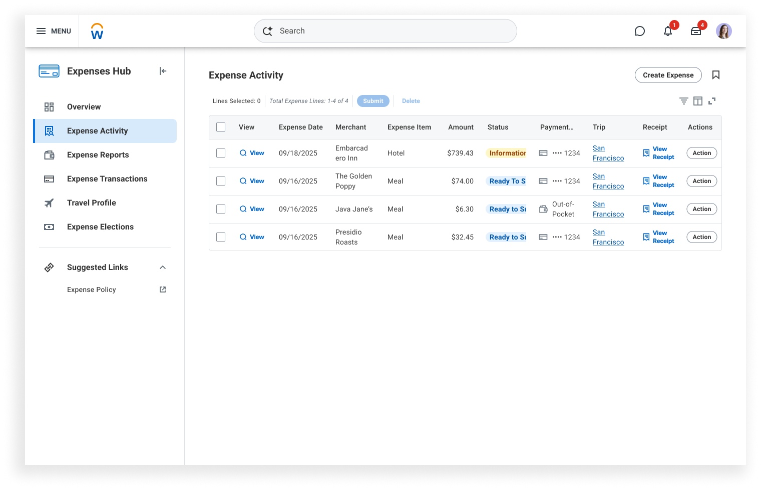 Product screenshot of Reimagined Expense Management