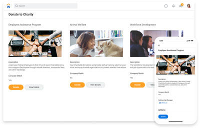 Tirez profit des mêmes composants d'application, de l'IU, de la technologie et de la sécurité qui font la force de Workday.
