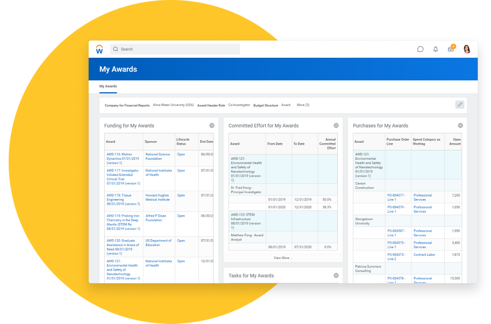 Grant Management Software and Reporting | Workday US