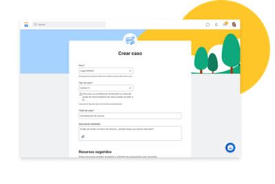 Inicie la creación de los casos en el espacio de trabajo que desee, incluidos el escritorio y Microsoft Teams. 