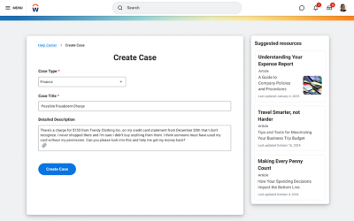 Initiate case creation in your workspace of choice, including desktop, mobile, and Microsoft Teams. 