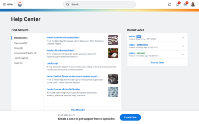 Screenshot of Help Center dashboard shown on desktop
