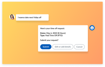 Workday Assistant chat screenshot