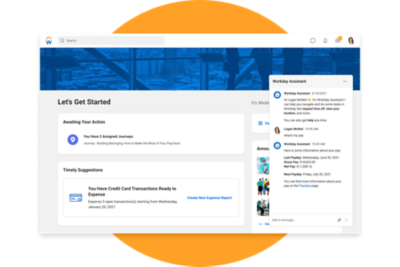 Workday Assistant在桌面上回答福利和薪酬问题。