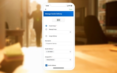 Manage goods delivery from a mobile phone.