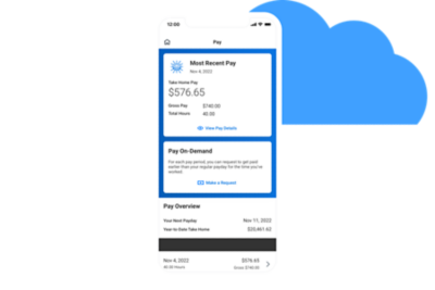 Mobile Pay On-Demand request for hours worked