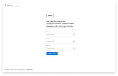 Écran de Workday Adaptive Planning pour la saisie des renseignements démographiques.