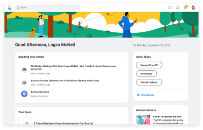 추천 태스크, 여정, 가장 많이 사용되는 앱을 보여주는 PEX(People Experience) 홈페이지