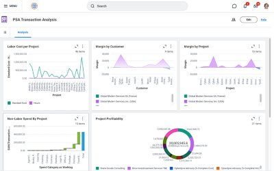 Project manager view of project manager hub.