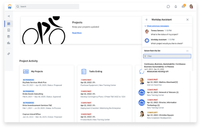Project manager view of project manager hub.