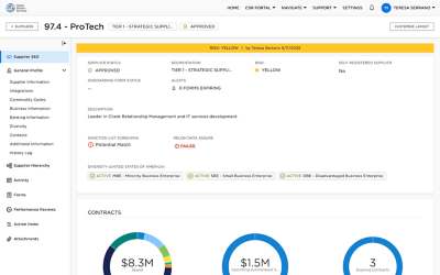 Screenshot Strategic Sourcing Supplier Desktop