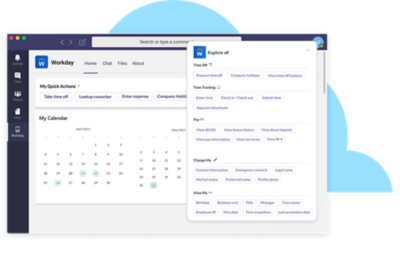 Worker view of my calendar and explore all capabilities using Workday Everywhere.