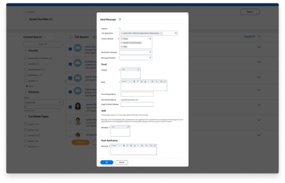 Screenshot of Workday Messaging.