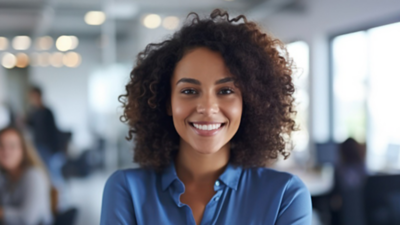 Man and woman looking at data on device
