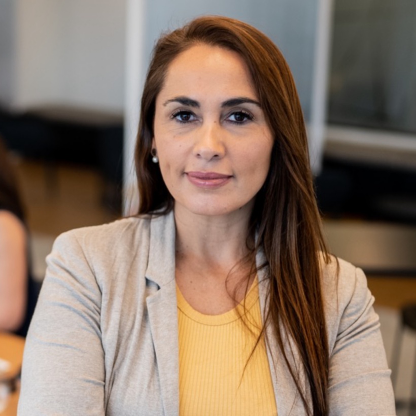 employee in conference room