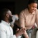 Woman and man in office smiling