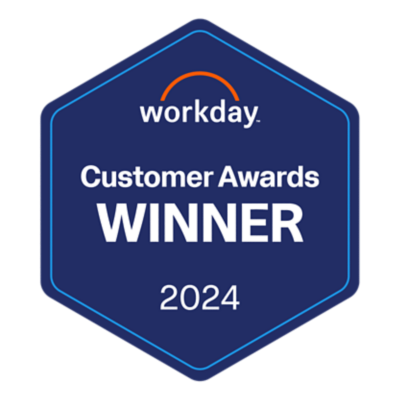Workday Customer Awards Winner 2024 badge