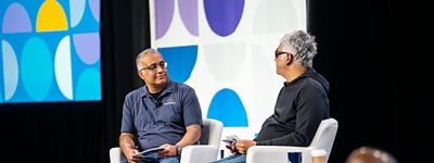 我们rkday Co-Founder, Co-CEO, and Chair Aneel Bhusri and Workday Co-President Sayan Chakraborty discuss the future of work onstage at DevCon.