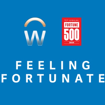 Workday logo, Fortune 500 logo, "Feeling Fortune" 